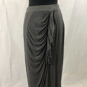 Bobeau slip on skirt-Charcoal